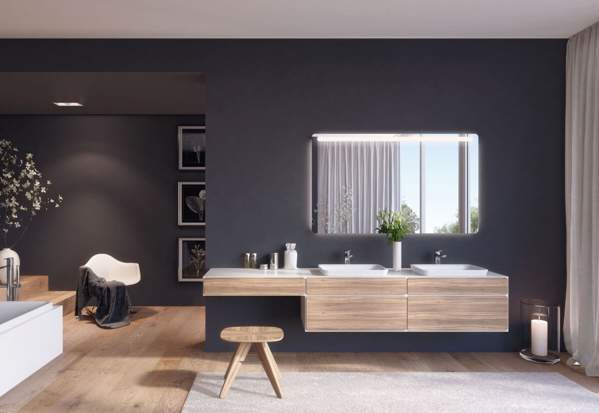 17 Ideen für Holz-Waschtische: Schöne Unterschränke aus Eiche, Nussholz